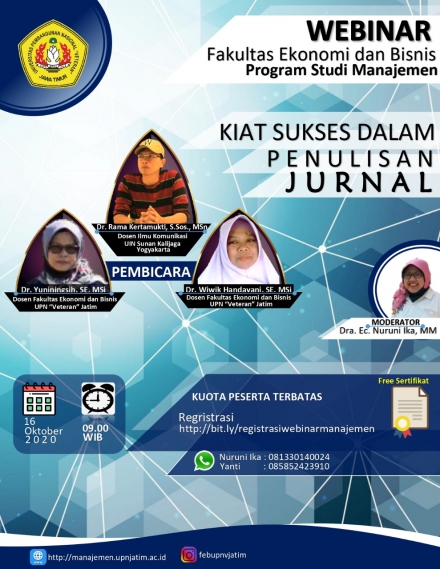 Webinar &quot;Kiat Sukses dalam Penulisan Jurnal&quot;