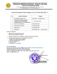 PENERIMAAN MAHASISWA BARU PROGRAM MAGISTER MANAJEMEN DAN MAGISTER AKUNTANSI SEMESTER GENAP TA. 2021/2022 GEL. II